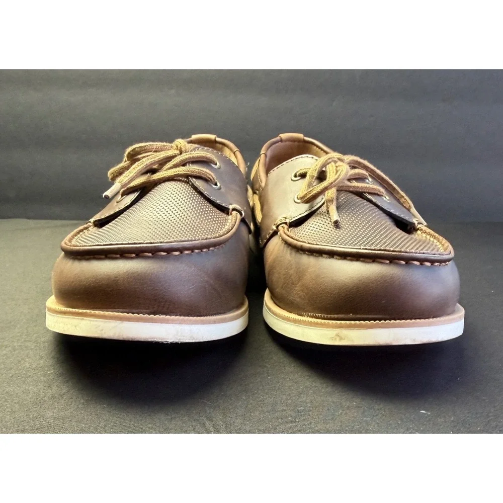 Sonoma Mitchell Boat Shoes Sz 12 Brown Ortholite Cushioned‎ Nautical Deck Loafer